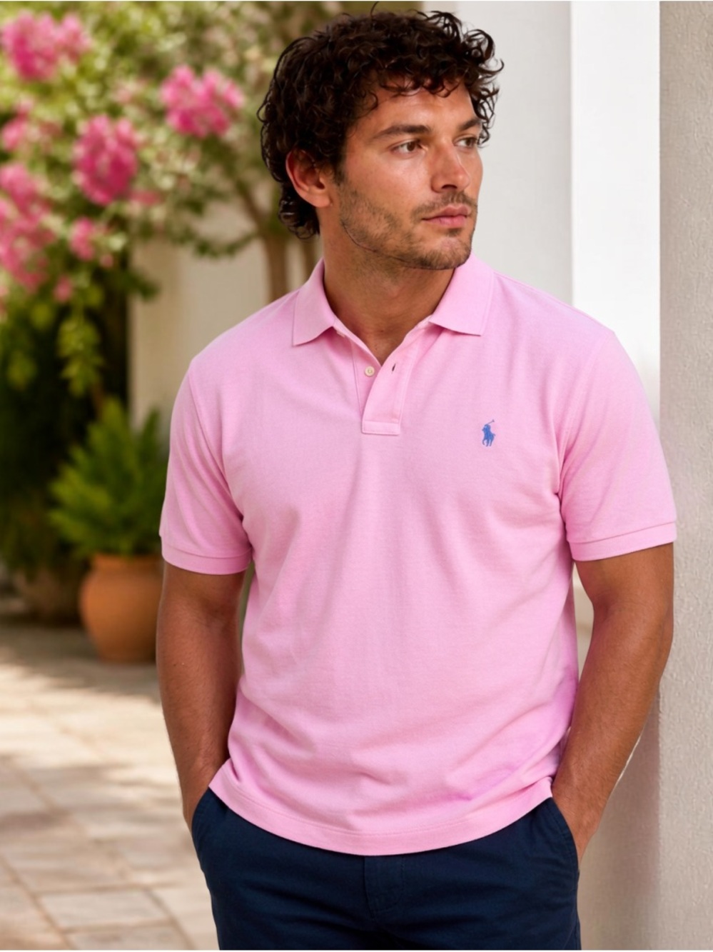 Ralph Lauren Pink Polo Shirt - Classic Short Sleeve Large